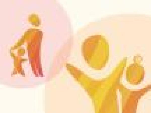 Adult and child icons to symbolise play and fun