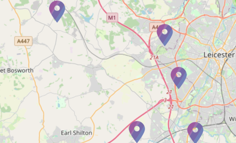 Find a Family Hub map image