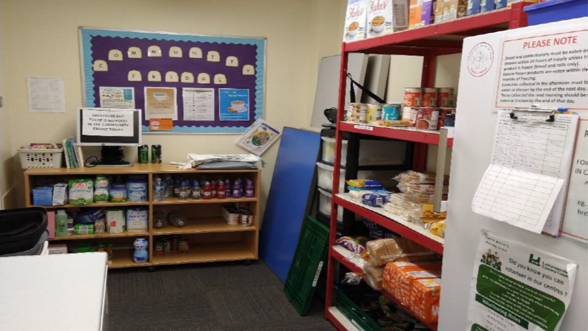 Family Hubs community fridge Family Hubs community fridge and store cupboard