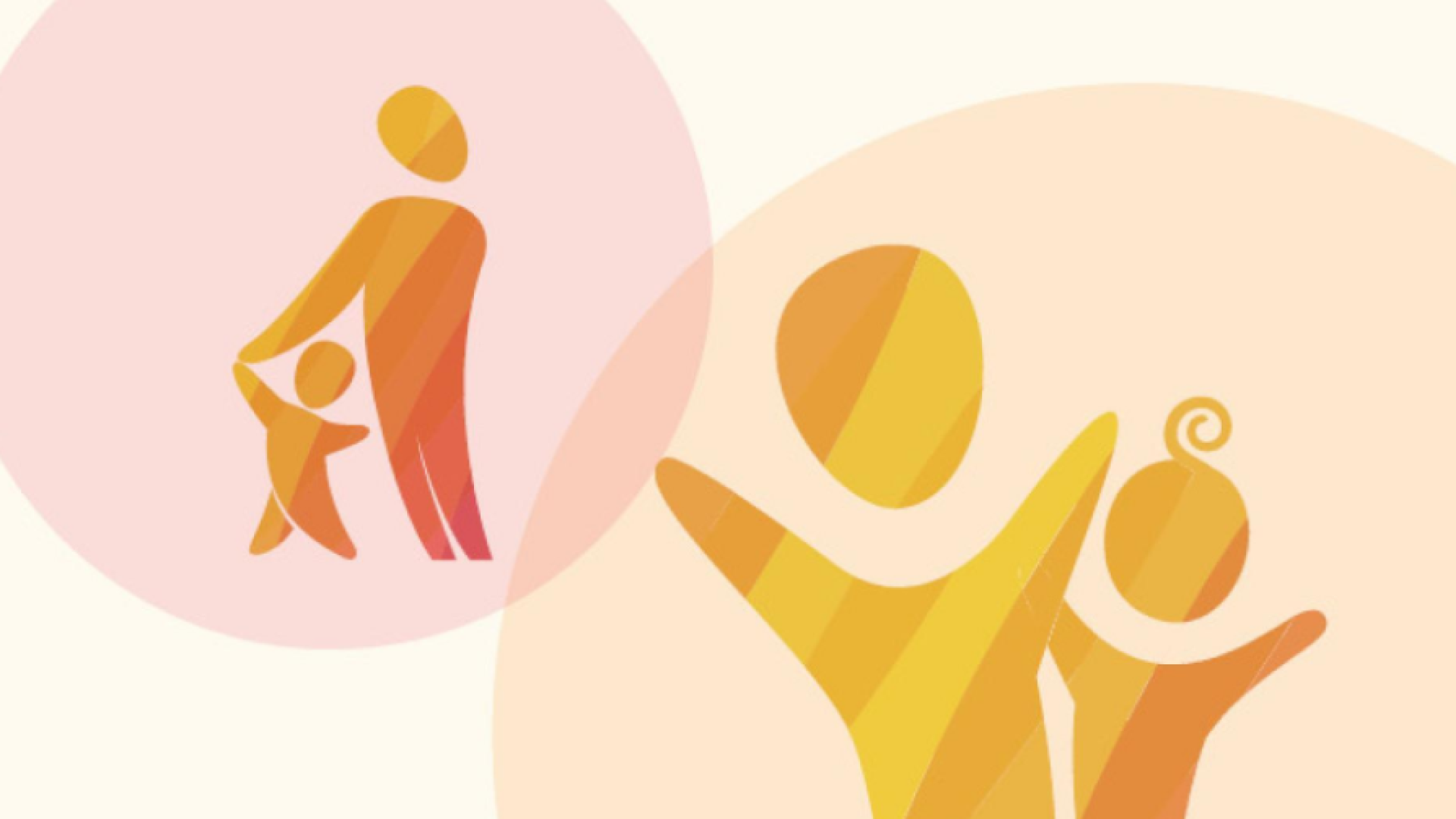 Adult and child icons to symbolise play and fun Adult and child icons to symbolise play and fun