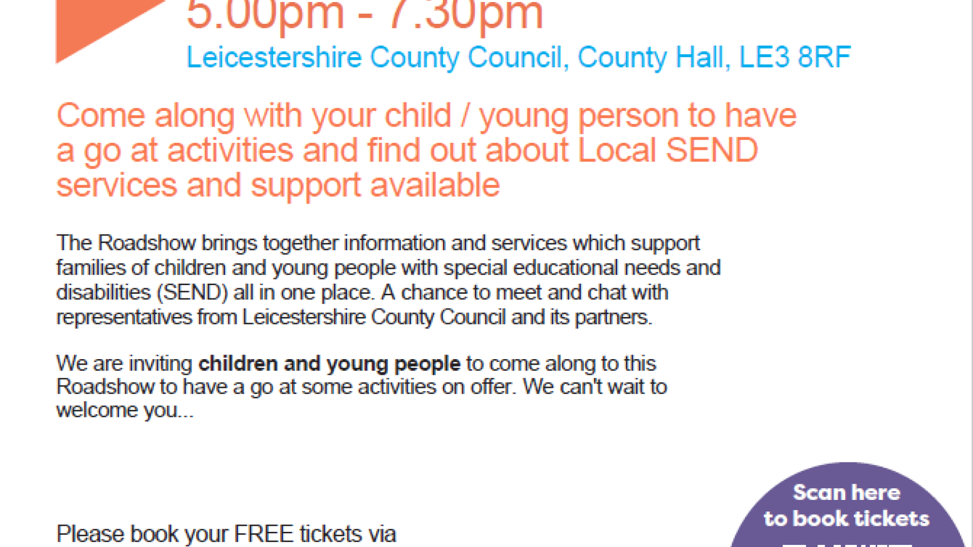 SEND Roadshow- Leicestershire SEND